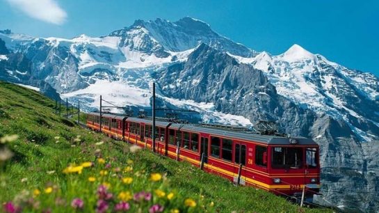 Jungfraujoch Cogwheel trains in Switzerland