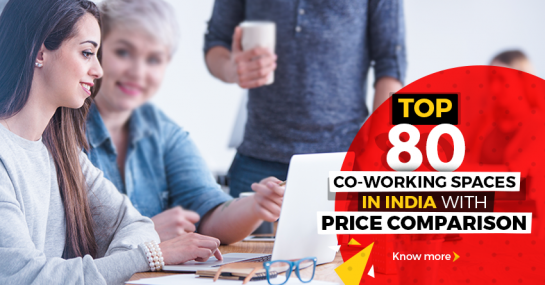 Top 80 coworking spaces in India with price comparisons